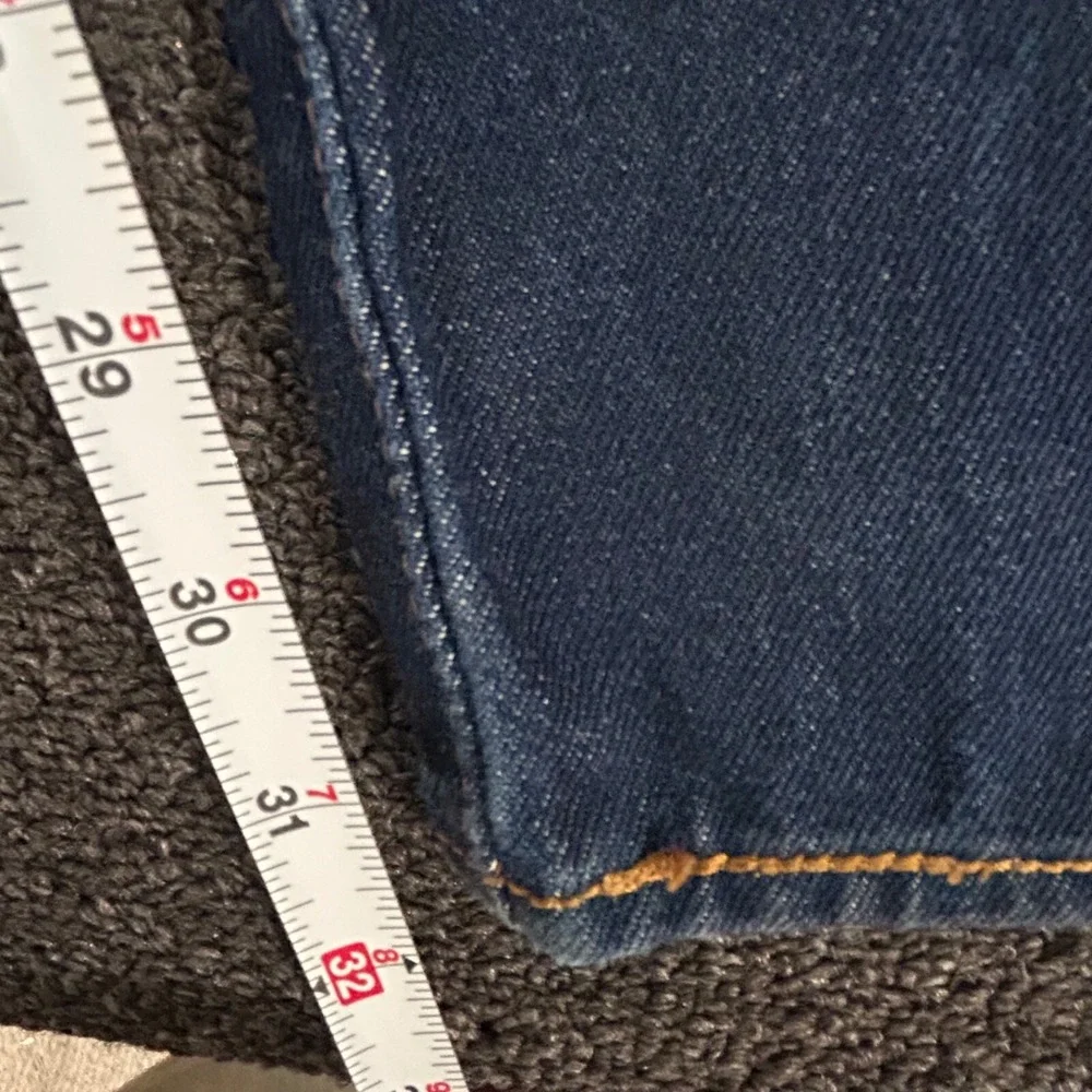 Levis 501 Denim Jeans 34x36‎ (32x32) Button Straight Dark Wash Blue Egypt Stiff